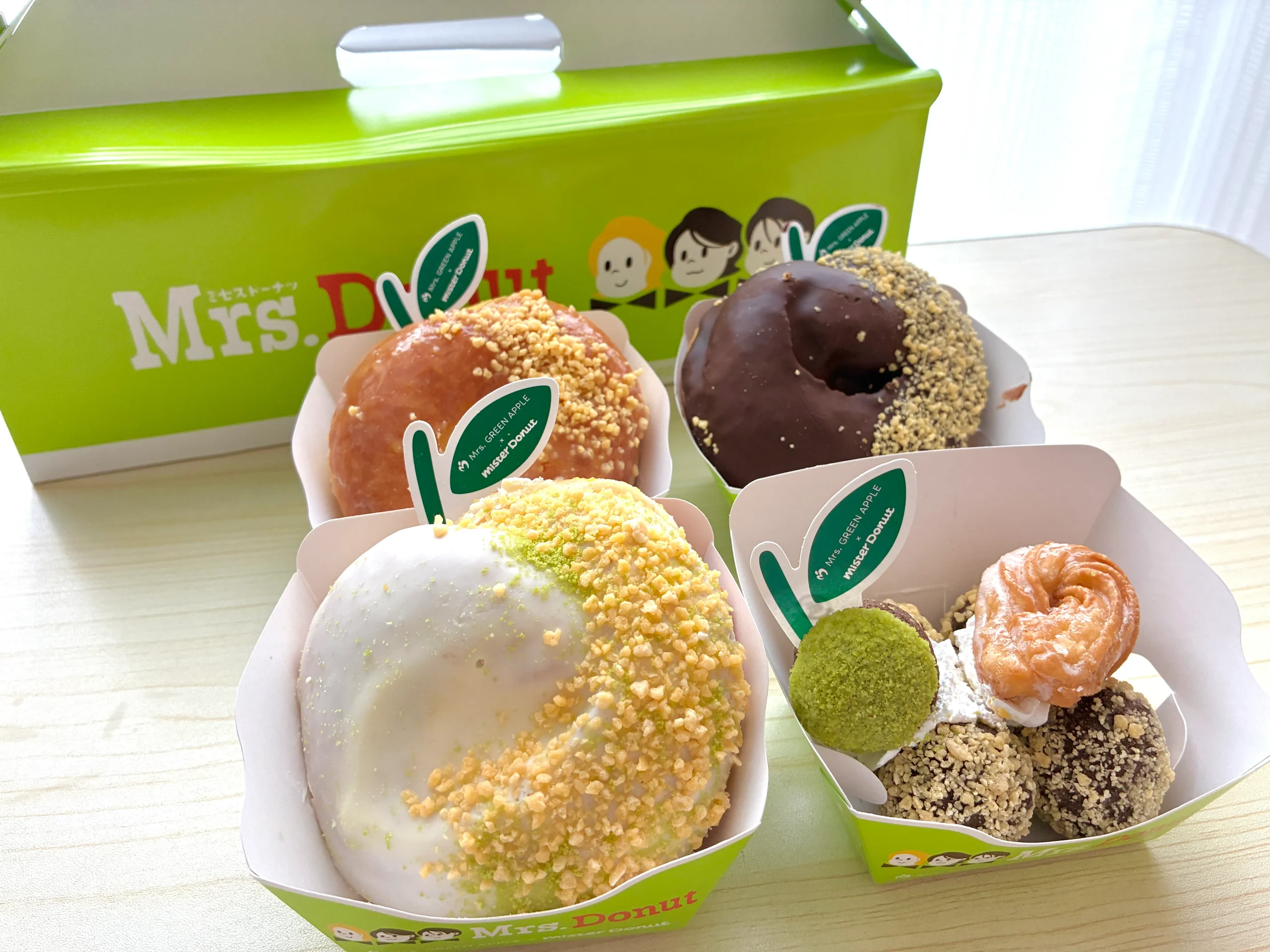 ミスド×Mrs. GREEN APPLEコラボ！限定ドーナツ全4種類を食べ比べ